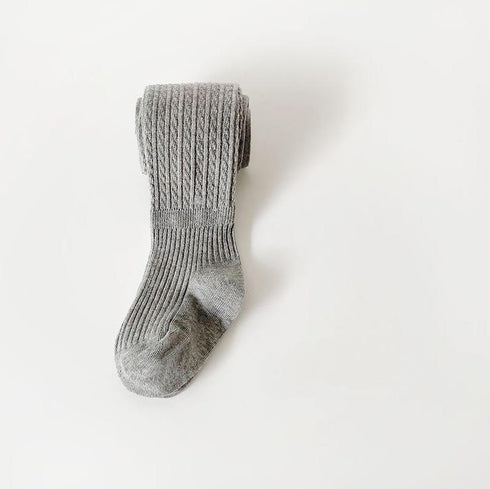 Children's bottoming pants twist solid color double needle exterior wear leggings